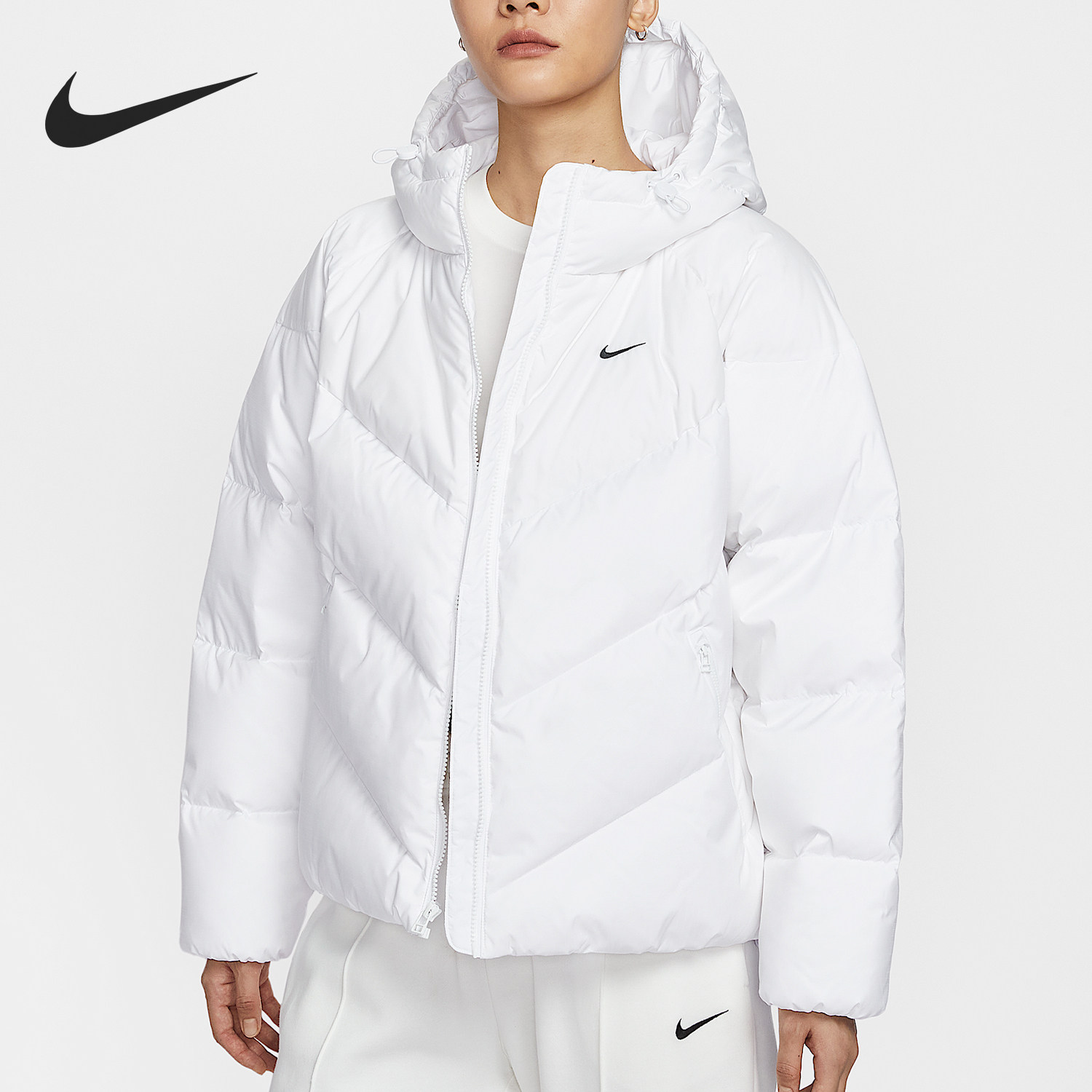 Nike/耐克正品冬季女士休闲防风拒水时尚羽绒服HV5236-100