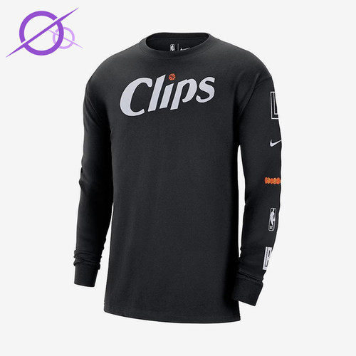 Nike/耐克正品NBA 男士字母印花套头经典透气长袖T恤FN1110-010