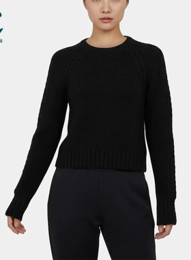 Nike/耐克正品S新款女黑色柔软亲肤保暖简约经典针织衫IF0247-010