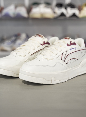 李宁正品COMMON 80s女子柔软回弹轻质止滑复古休闲板鞋AGCV024-1