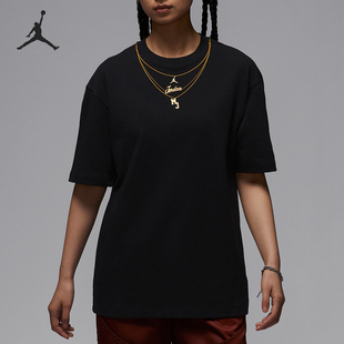 Nike/耐克正品JORDAN女士宽松日常项链时尚透气T恤IH0834-010