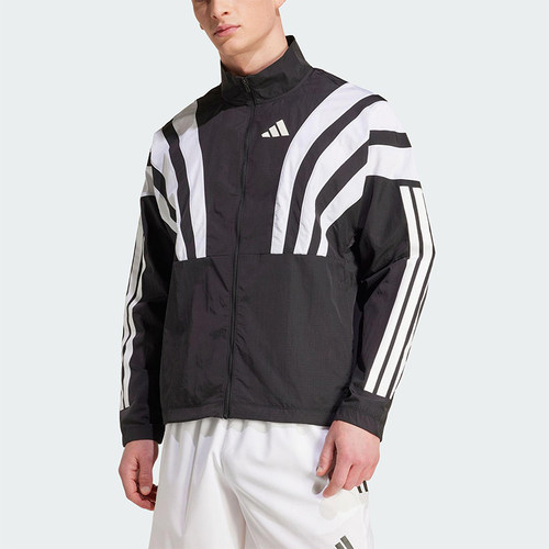 Adidas/阿迪达斯正品2025秋季款男士休闲跑步立领运动外套HZ3692