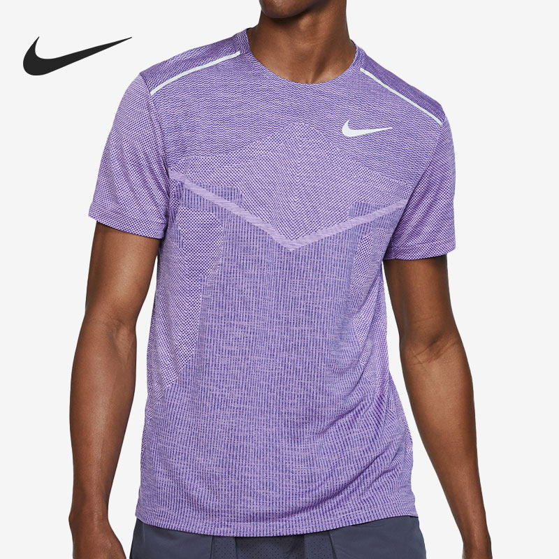 Nike/耐克正品男子反光透气跑步训练运动短袖T恤 AJ7616-451