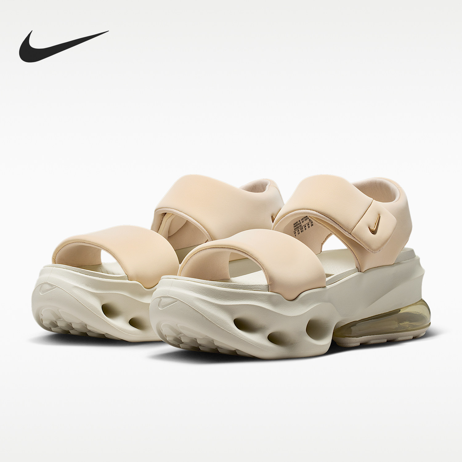 Nike/耐克正品AirMaxHalo新款女沙浅棕色出街凉鞋IO1959-102