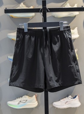 李宁正品2026新款女子健身运动系带简约速干透气短卫裤AKSW430-2