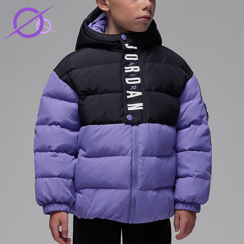 Nike/耐克正品2025冬季小童轻巧连帽拉链复古羽绒服IR0017-555