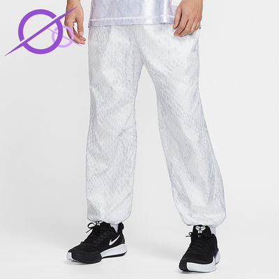 Nike/耐克正品2025 Kobe 男士耐穿蛇纹梭织束脚长裤IB2707-100