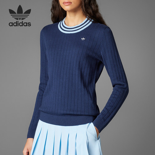 Adidas/阿迪达斯正品三叶草女士时尚舒适套头长袖毛衣JP1190