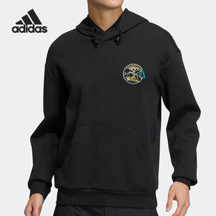 男女运动连帽宽松卫衣HN2018 2022新款 Adidas 阿迪达斯正品