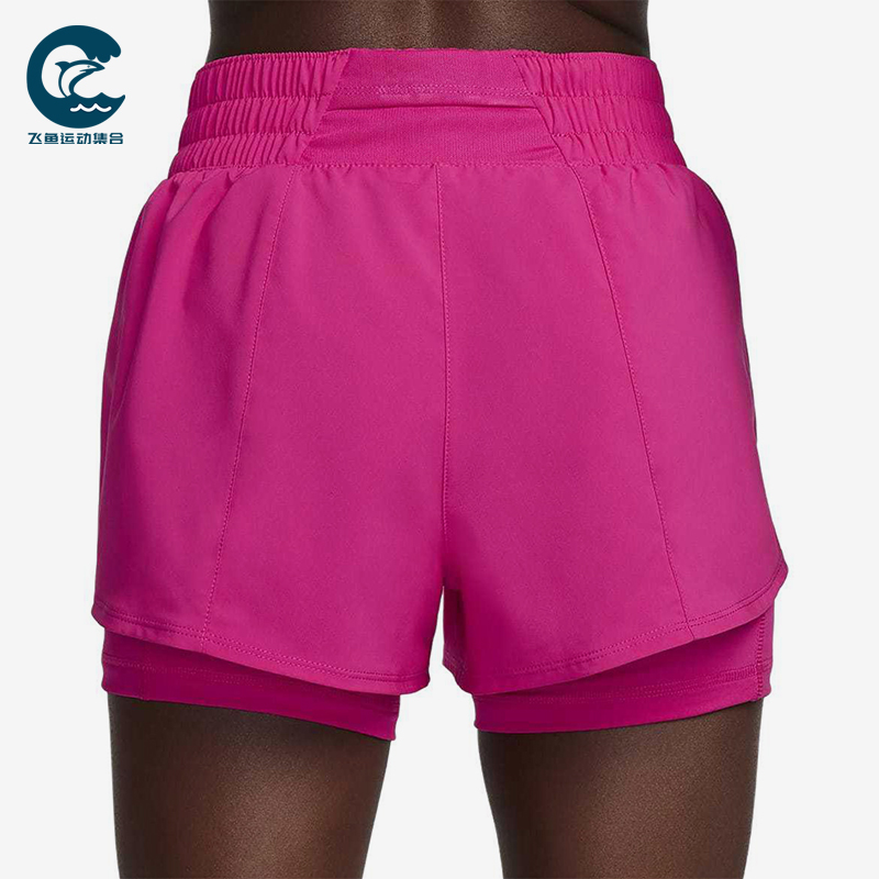 Nike/耐克正品2025女士运动二合一梭织印花跑步短裤DX6013-615