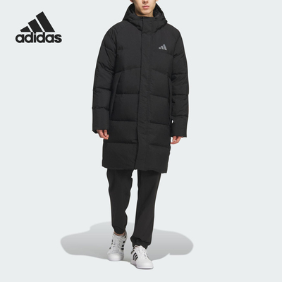 Adidas/阿迪达斯正品冬季男女防风保暖连帽运动长款羽绒服KQ5514
