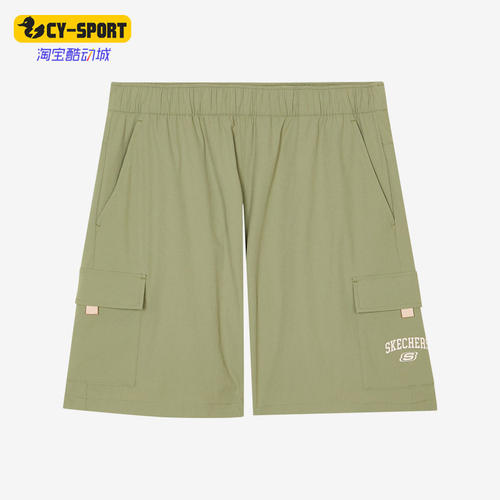 Skechers/斯凯奇正品缤纷系列女子舒适运动休闲透气短裤L122W123