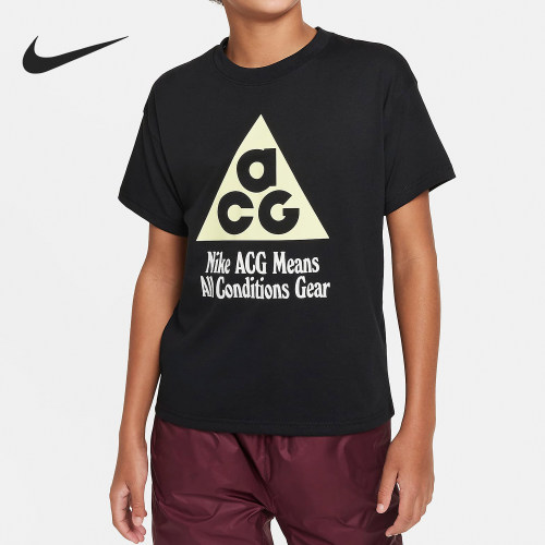 Nike/耐克正品ACG大童运动宽松透气圆领短袖T恤FN9677-010