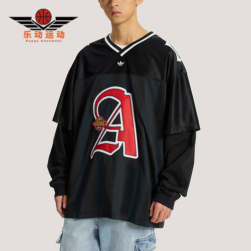 Adidas/阿迪达斯正品三叶草男士休闲运动经典长袖球衣T恤KS5328