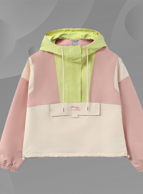 李宁风衣女子秋季新款运动时尚系列宽松透气外套AFDR766