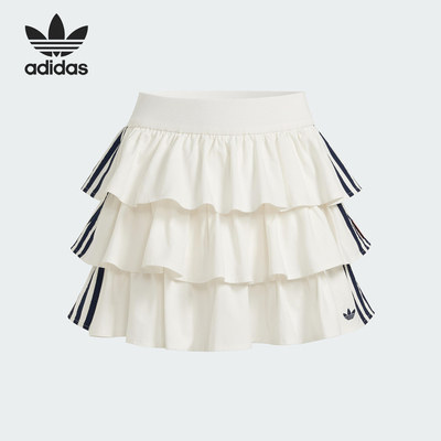 Adidas/阿迪达斯正品三叶草女士层次感时尚透气短裙KE6654