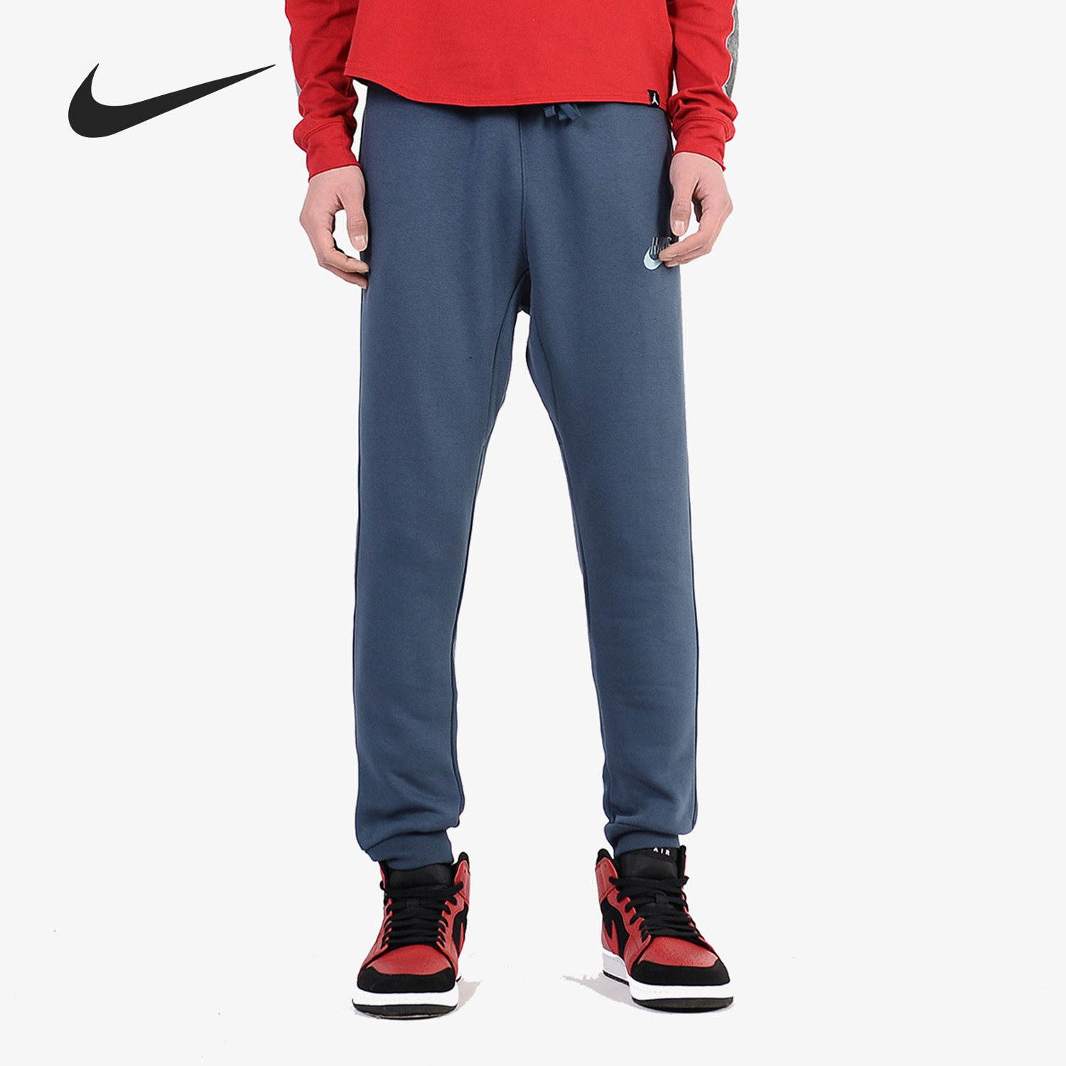 Nike/耐克正品 男子运动针织加绒休闲小脚收腿长裤 831826