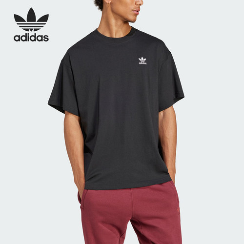 Adidas/阿迪达斯正品三叶草男士针织宽松运动休闲短袖JD0349