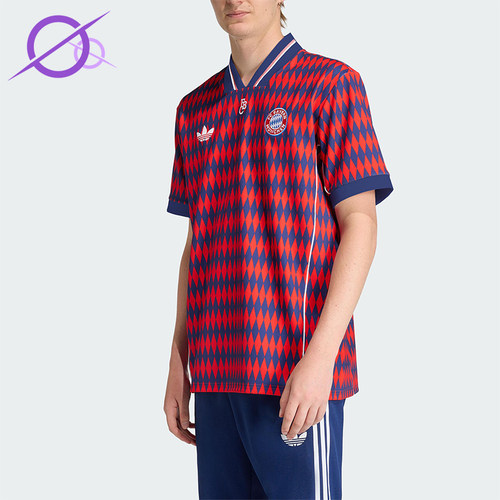 Adidas/阿迪达斯正品三叶草男士V领足球运动透气短袖JM9421