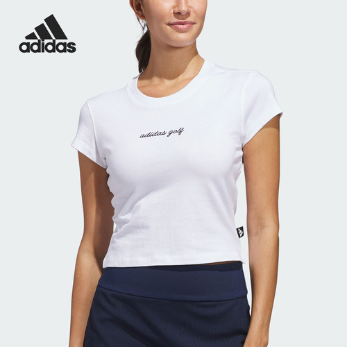 Adidas/阿迪达斯正品GOLF T-SHIRT女士经典高尔夫短袖T恤KB2406