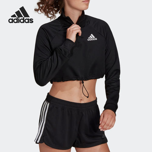 Adidas/阿迪达斯正品春季女子网球运动短款长袖上衣HA7609