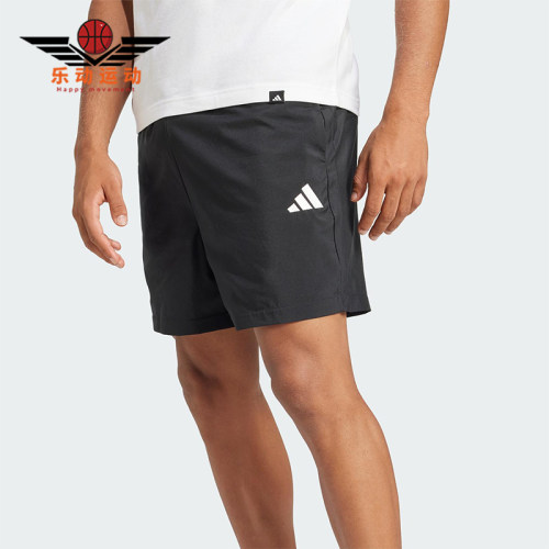 Adidas/阿迪达斯正品2025新款男士简约系带宽松梭织短裤JF1117