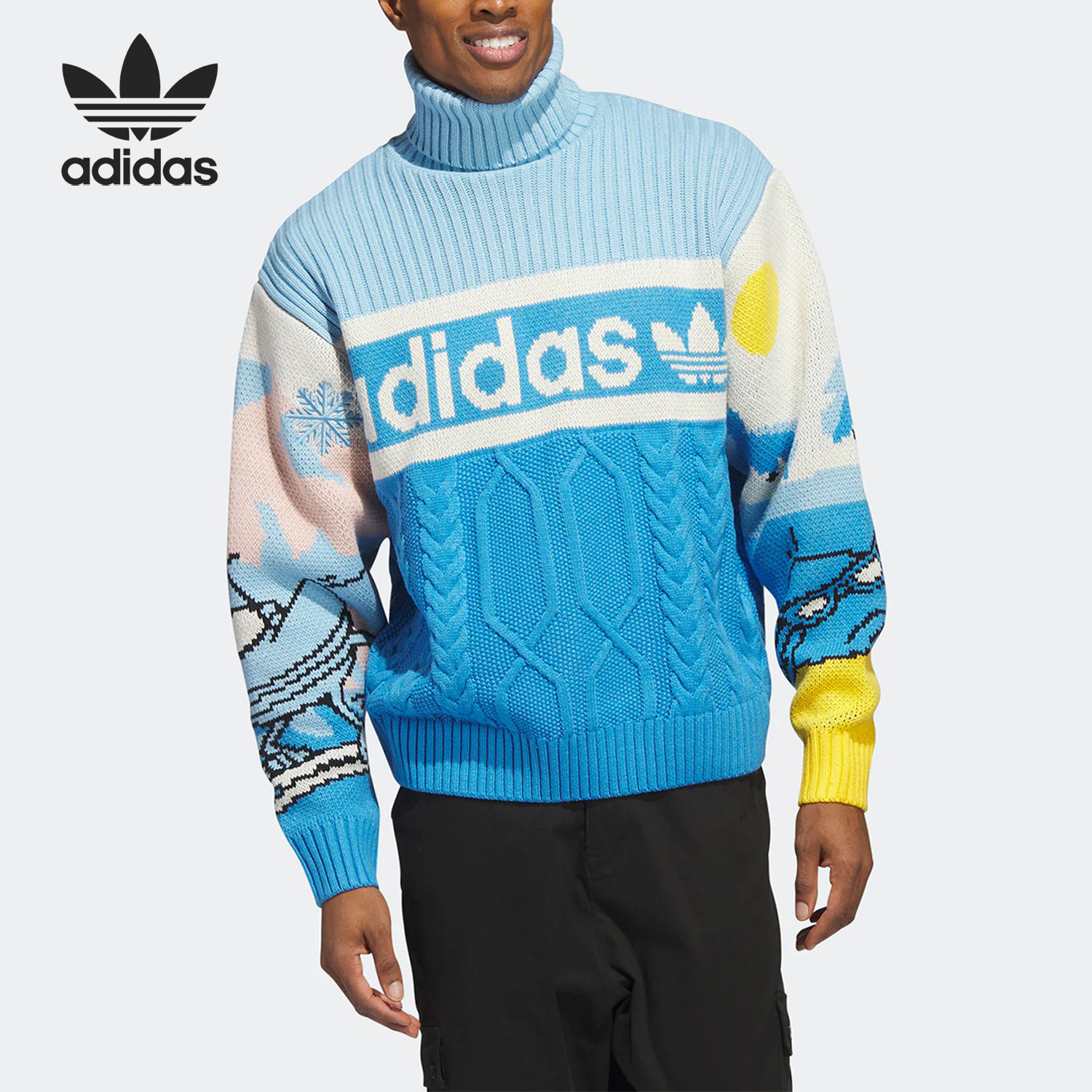 Adidas/阿迪达斯正品三叶草男女同款针织毛衣套头衫HZ9215,运动服/休闲服装,运动卫衣/套头衫,淘宝优惠券,粉丝福利购,淘宝优惠卷