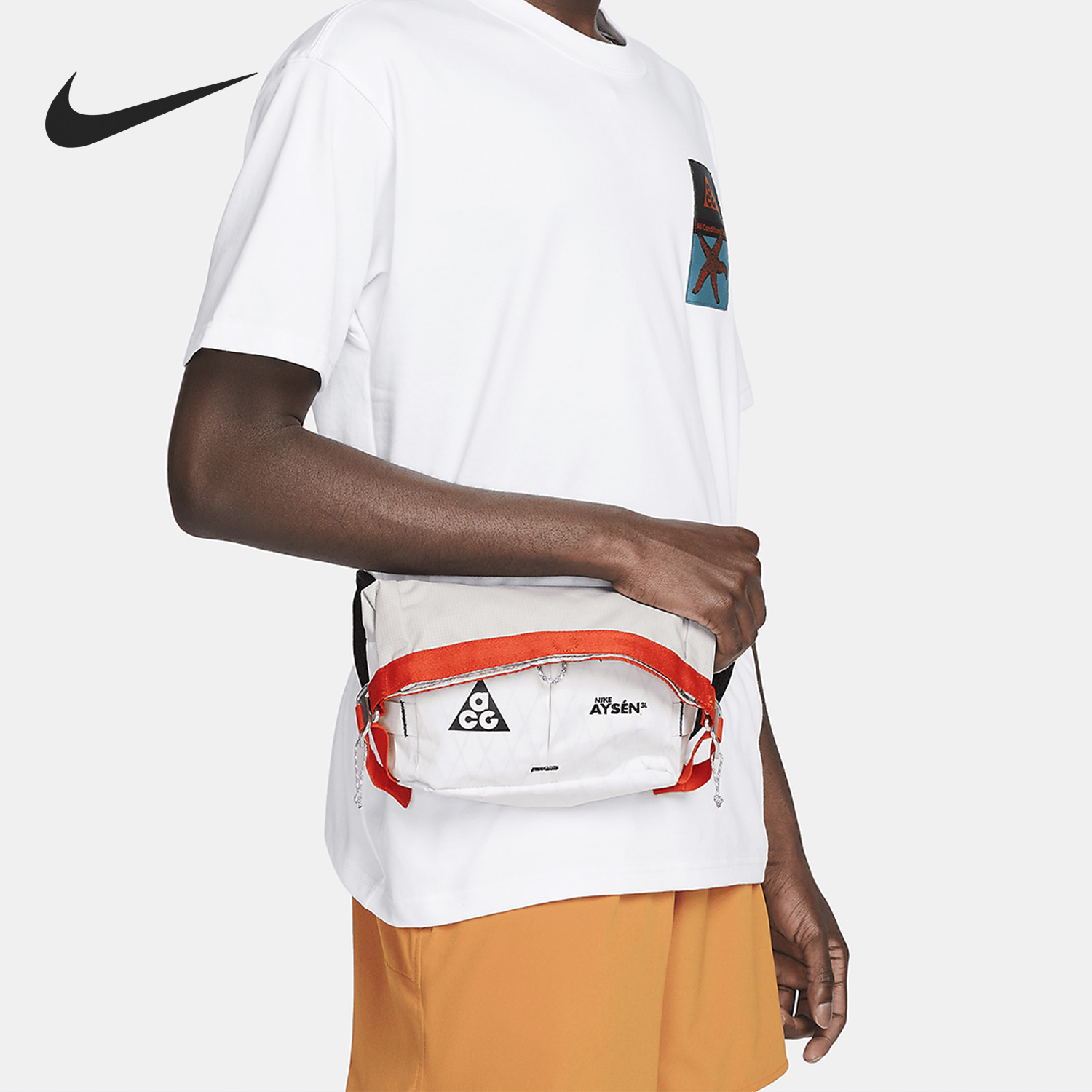 Nike/耐克正品新款男女便携收纳户外运动腰包DV4051-100