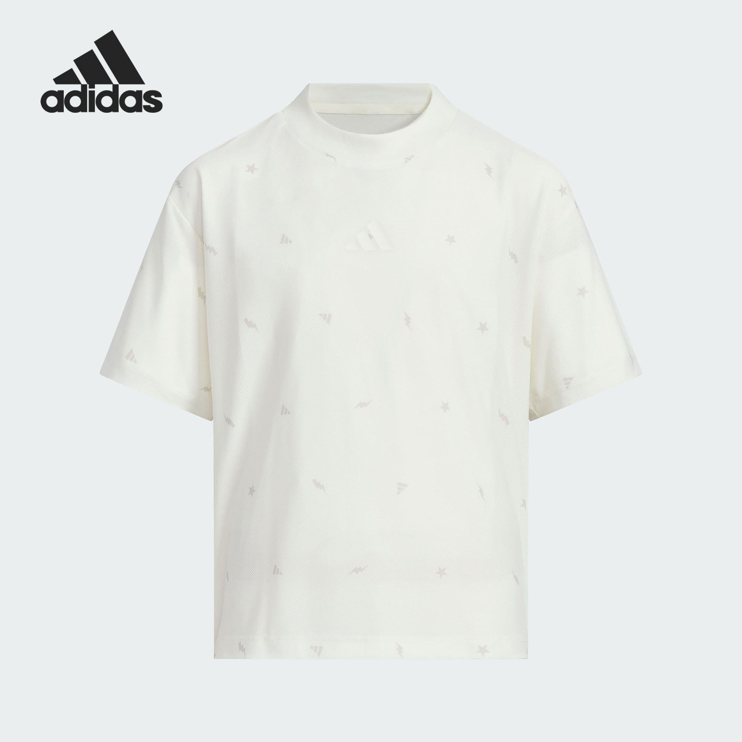 Adidas/阿迪达斯正品CLIMACOOL儿童宽松针织日常短袖JL7518