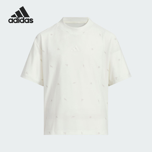 Adidas/阿迪达斯正品CLIMACOOL儿童宽松针织日常短袖JL7518