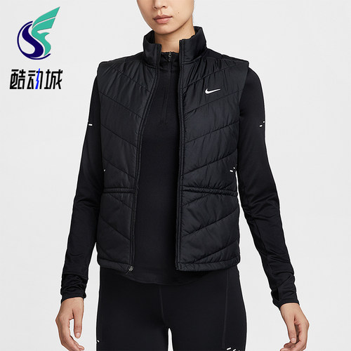 Nike/耐克正品冬季女士反光保暖拼接立领运动棉马甲HV2656-010
