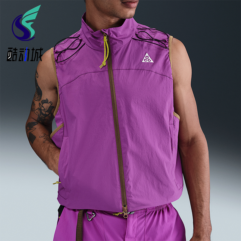 Nike/耐克正品CG Death Bloom男士运动拉链复古马甲HV0601-505