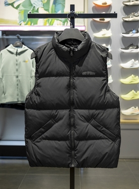 李宁正品2025冬季男子防泼水运动耐穿保暖鹅绒羽绒马甲AMRV079-1