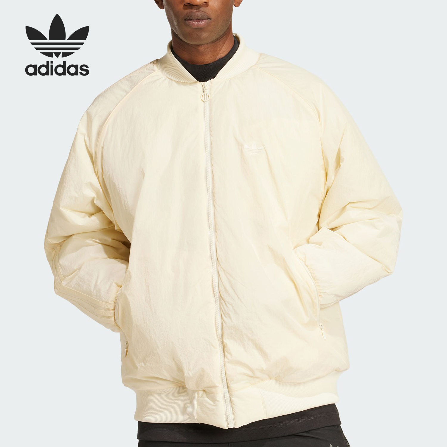 Adidas/阿迪达斯正品三叶草男士休闲简约保暖户外棉服JC8868