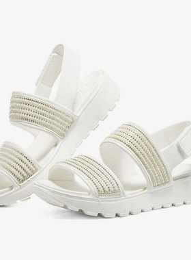 Skechers/斯凯奇正品 FOOTSTEPS 女子透气运动凉鞋111099-WHT