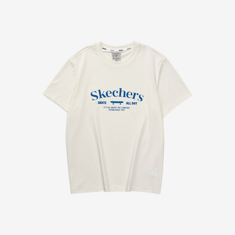 Skechers/斯凯奇正品运动男士针织圆领宽松夏季休闲短袖T恤