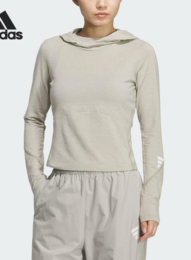 Adidas/阿迪达斯正品FOS FUTURE女士针织连帽长袖T恤KC5804