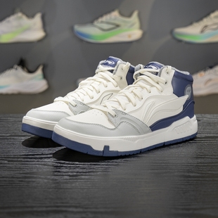 AGCV407 李宁正品 MID男子耐磨加绒保暖潮流休闲板鞋 80s COMMON