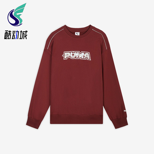 Puma/彪马正品男女红色保暖耐用圆领针织经典休闲卫衣636033-28