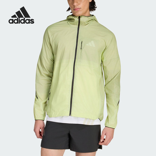 Adidas/阿迪达斯正品春秋款男士梭织跑步经典运动连帽外套KH4571