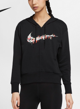 Nike/耐克正品新款女士潮流舒适休闲拉链运动连帽卫衣CZ8649-010