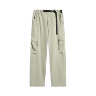 李宁正品NINEPointNINE联名男子反光宽松直筒工装运动裤AKXU651