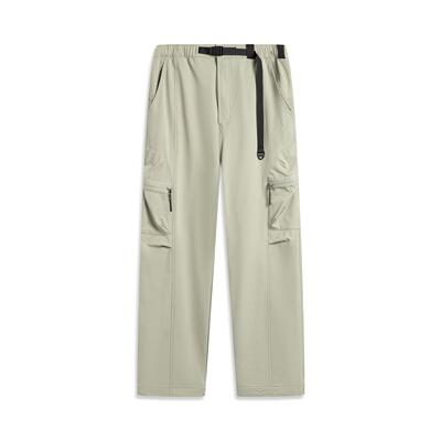 李宁正品NINEPointNINE联名男子反光宽松直筒工装运动裤AKXU651