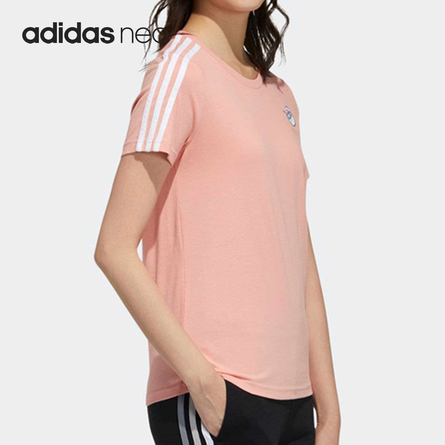 Adidas/阿迪达斯正品年新款女子夏季短袖休闲运动T恤 GP7132