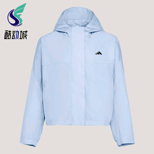 Adidas/阿迪达斯正品梭织运动休闲女士连帽经典夹克外套KV5969
