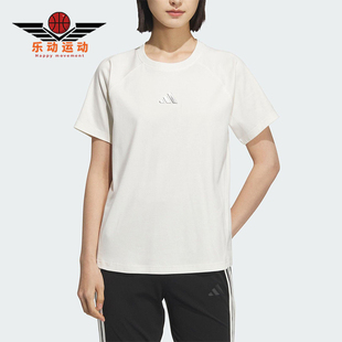 阿迪达斯正品 透气日常短袖 2025夏季 女士针织经典 KB7595 款 Adidas