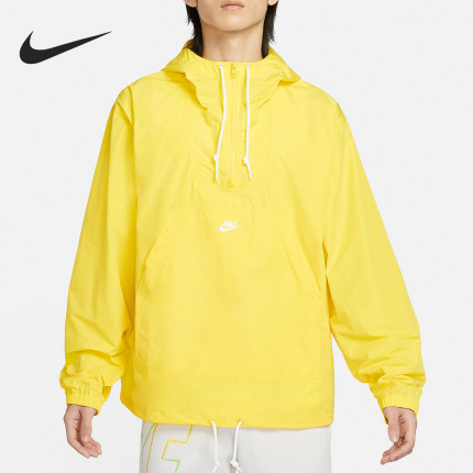 Nike/耐克正品新款男士梭织半拉链连帽套头卫衣FN3893-718