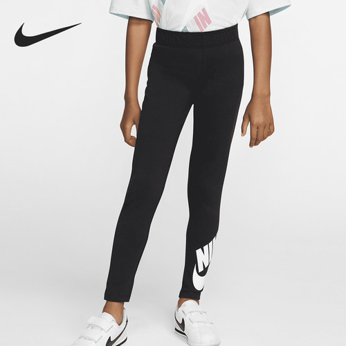 Nike/耐克正品儿童字母印花修身高腰时尚运动长裤HA4194-023