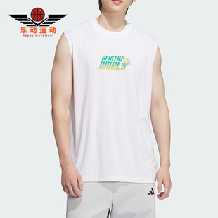 阿迪达斯正品 透气经典 2025夏季 男士 训练运动背心KC0311 款 Adidas