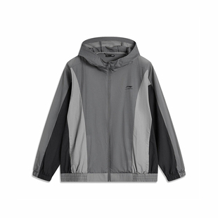 系列男子运动休闲拉链连帽夹克外套AFDU667 李宁正品 运动时尚